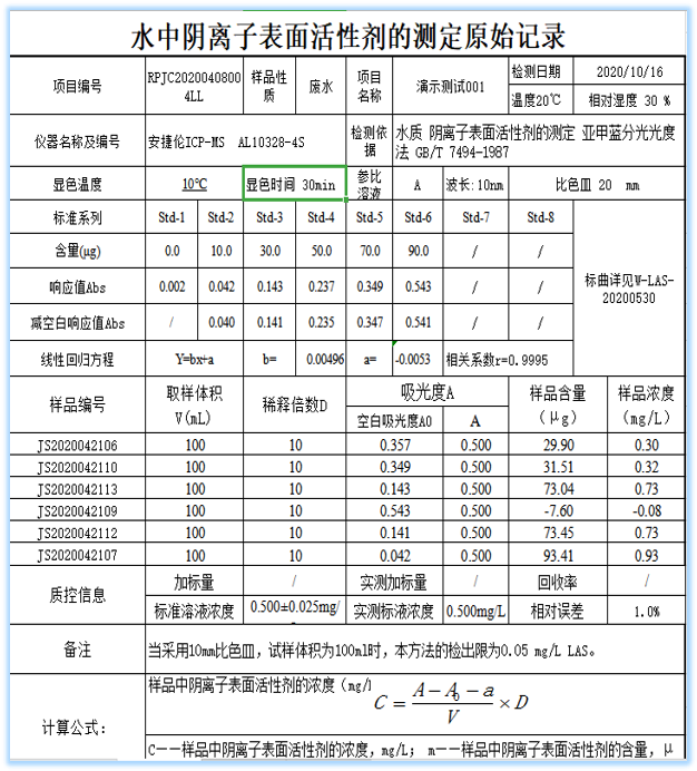 原始记录在线处理演示